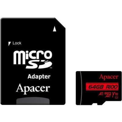 Tarjeta de Memoria Apacer 64GB XC UHS 1 con Adaptador/ Clase