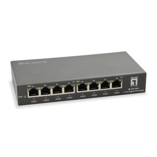 Switch Level One Gep-0823 No Gestion 8p Poe 10/100/1000 Poe 120w