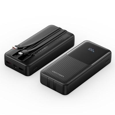 Powerbank 20000mAh Vention FHPB0/ 22.5W/ Negra/ Incluye Cable