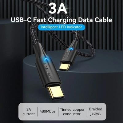 Cable USB 2.0 Tipo-C 3A Vention TAUBD/ USB Tipo-C Macho - USB