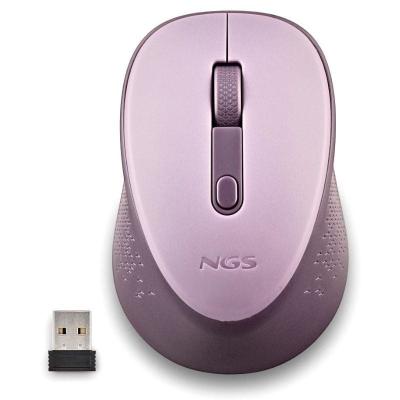 Ratón Inalámbrico NGS Dew Lilac/ Hasta 1600 DPI/ Lila