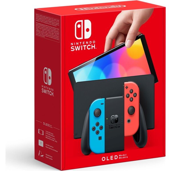 Nintendo Switch OLED Azul Neón/Rojo Neón | 2 Mandos Joy-Con