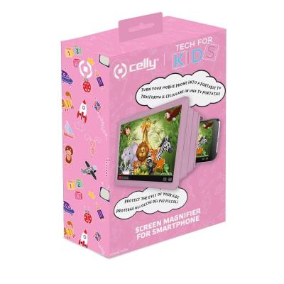 Celly amplificador de pantalla para niños rosa