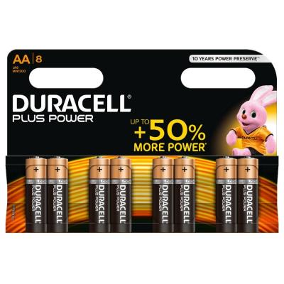 Pack de 8 Pilas AA Duracell Plus Extra Life LR6-MN1500AA8/