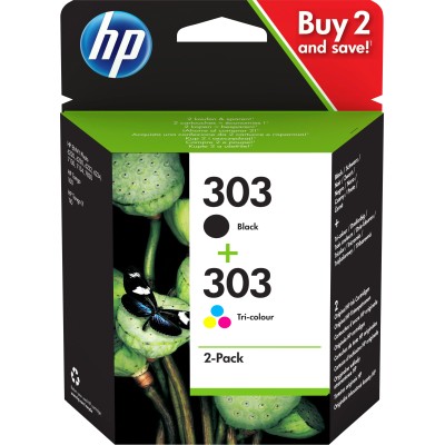 HP 303 Multipack Negro Tricolor 3YM92AE - Cartuchos de Tinta