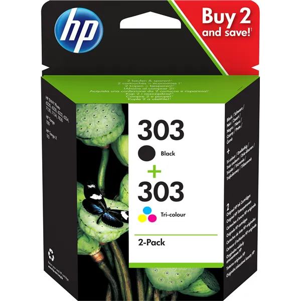 HP 303 Multipack Negro Tricolor 3YM92AE - Cartuchos de Tinta Originales