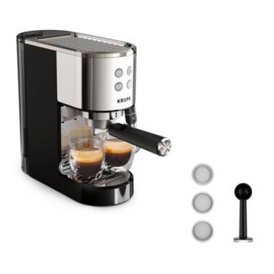 Cafetera Expreso Krups Virtuoso/ 1400W/ 15 Bares/ Plata