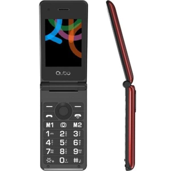 Teléfono Móvil Qubo X-28RD para Personas Mayores/ Rojo