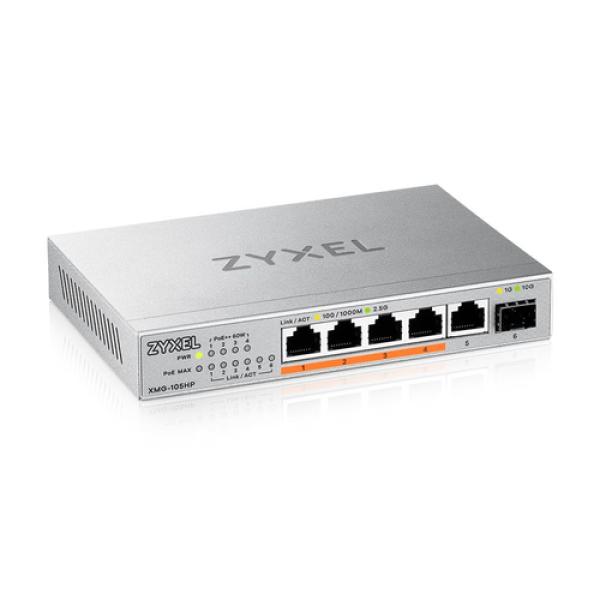 Zyxel xmg-105 switch 5x2,5g 1xsfp+ poe++ desktop