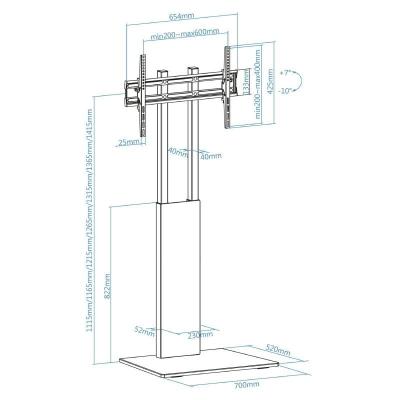 Soporte de Suelo Inclinable TooQ FS2288M-B para TV de 32-85'/