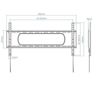 Soporte de Pared TooQ LP1090F-B para TV de 43-90'/ hasta 80kg