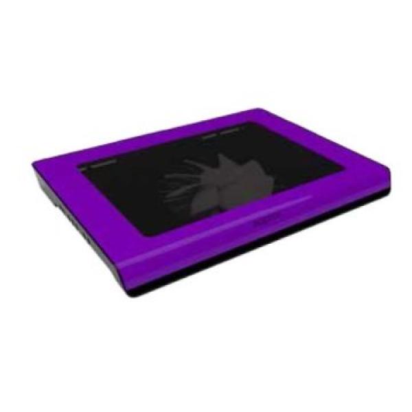 Base Refrigeradora Approx Para Portatiles De Hasta 15.6" Con 1 Ventilador 14cm Y 2 Leds Color Purple Appnbc06p