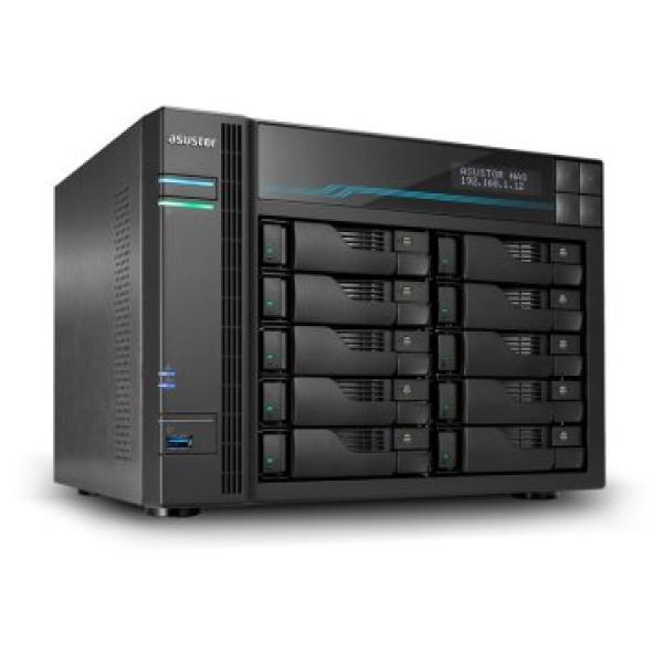 Servidor Nas Asustor Lockestor Pro As7110t 10 Bahias Intel 9th Xeon E-2224 Quad 3.4ghz 8gb 2x2.5gbe