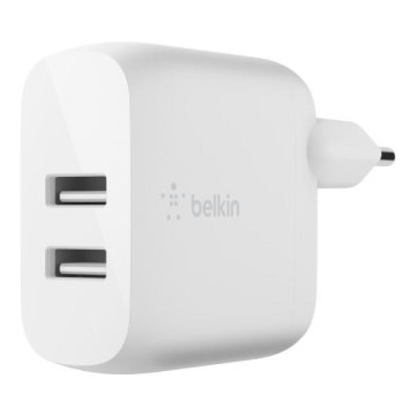 Cargador De Pared Belkin Wcb002vfwh Doble Usb-a Boost Charge 12wx2 Color Blanco