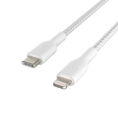 Cable Belkin Caa004bt1mwh Usb-c A Lightning Trenzado Boost