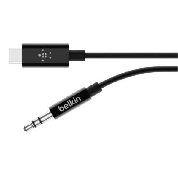 Cable Belkin F7u079bt06-blk Usb-c A Jack 3,5 Mm Color Negro