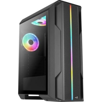 Caja Atx Semitorre Gaming Aerocool Splinter Black V1 Frontal