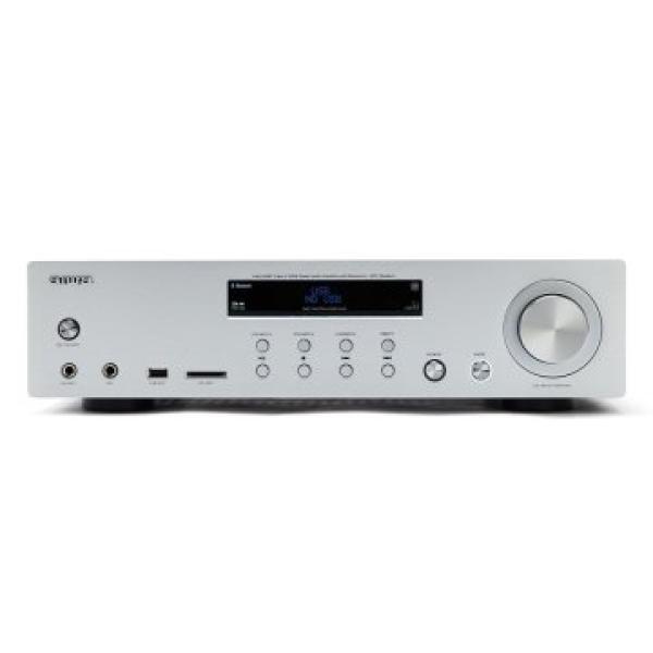 Amplificador Bluetooth Aiwa Amu-120bt Silver Estereo De 120w Rms 7 Entradas Analogicas Phono Y Bt 5.0 Usb/sd