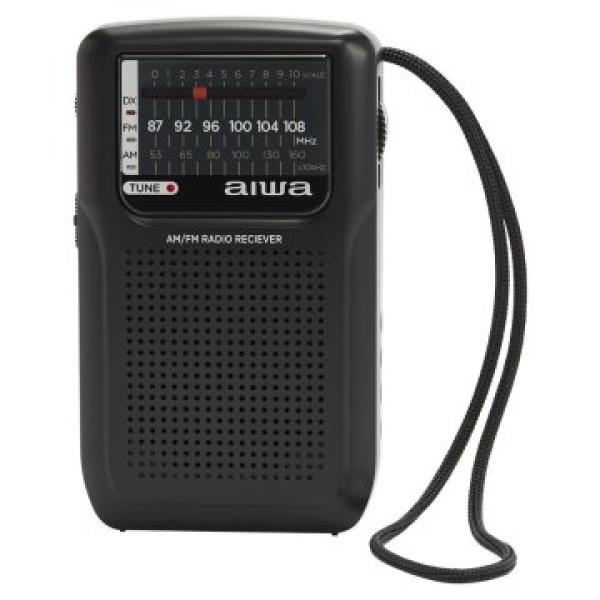 Radio Analogica Mini Con Altavoz Aiwa Rs-33 Black Pocket Altavoz Integrado Sistema Ets Analogico