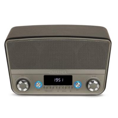 Radio Vintage Con Altavoz Aiwa Bstu-750bk Bluetooth 5.0 Salida