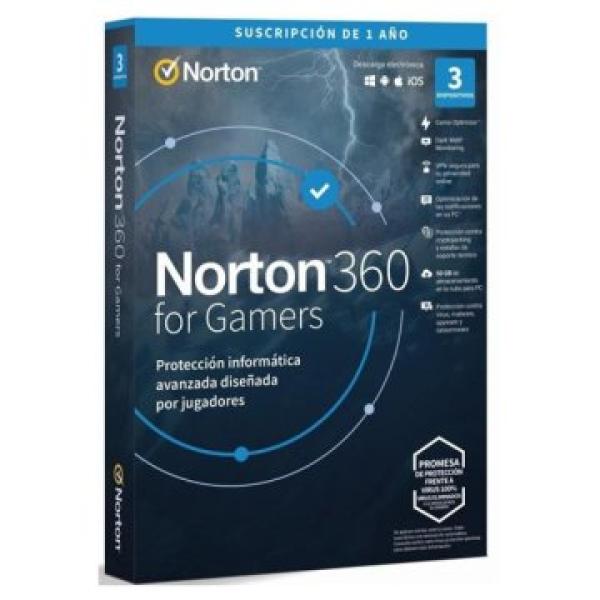 Norton 360 For Gamers 50gb Portugues 1 User 3 Device 12mo Box