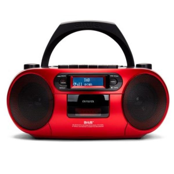 Radio Cd Bluetooth Portable Aiwa Boombox Bbtc-660dab Red Radio 6w Rms Bt Radio Fm Mp3 Casetes Usb Y Jack 3.5