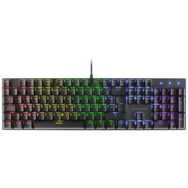 Teclado Mecanico Mars Gaming Mk422 Black Switch Marron Pr De 100hz Anti-ghosting Avanzado Iluminacion Rgb