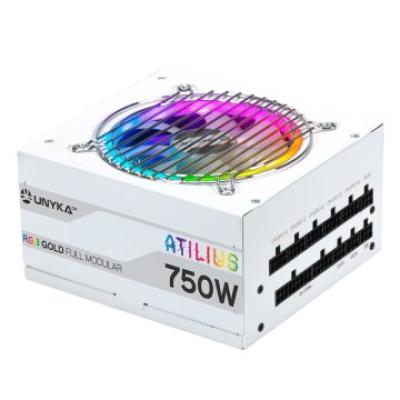 Fuente De Alimentación Unyka Atilius Rgb Atx 750w White