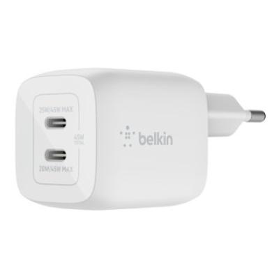 Cargador De Pared Belkin Wch011vfwh Doble Usb-c Gan Boost