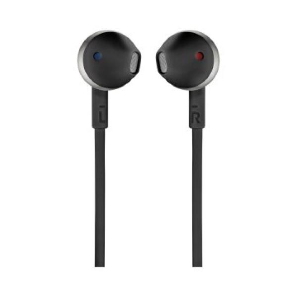 Auricular Jbl Tune T205 Black Microfono Integrado Jack 3.5mm Carcasa Metalica Sonido Pure Bass Color Negro