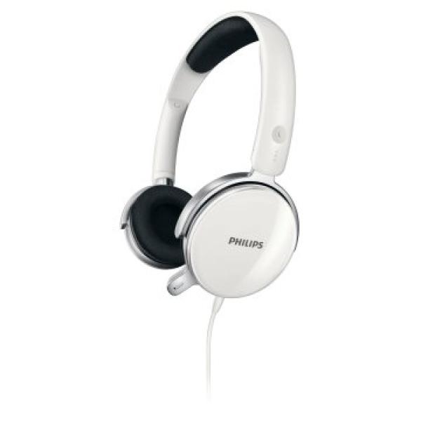 Headset Philips Shm7110u/00 Jack 3.5mm Drivers 40mm Micro Integrado Color Blanco