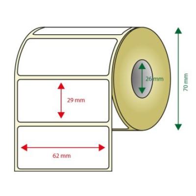 Pack De 6 Rollos De Etiquetas Adhesivas Termicas Blancas Approx