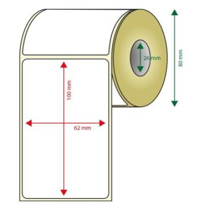 Pack De 6 Rollos De Etiquetas Adhesivas Termicas Blancas Approx