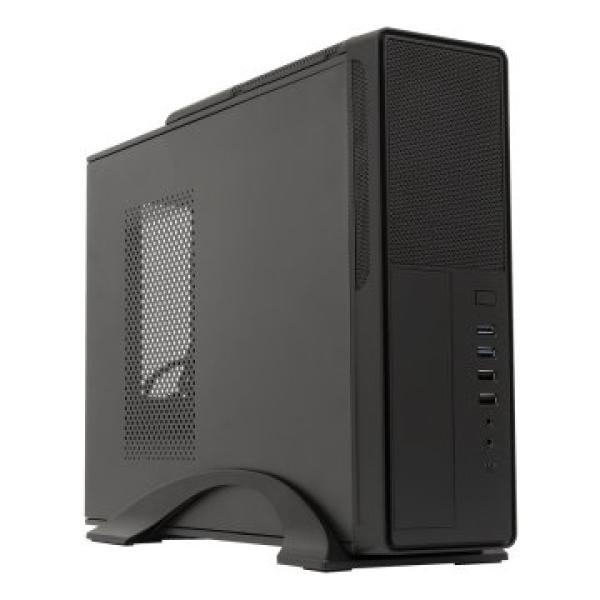 Caja Microatx Slim Unyka Matx 2010se Frontal Micro Perforado Conector Usb Type C Con Fuente Sfx 300w