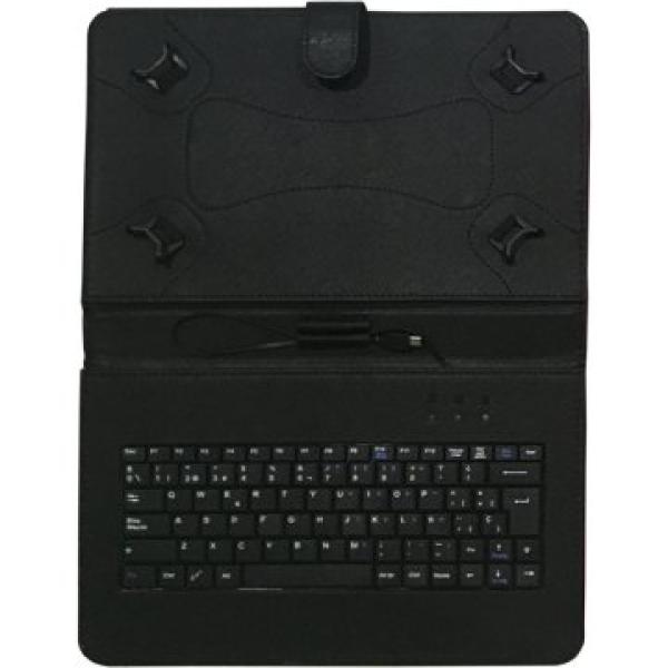 Talius Funda Con Teclado Para Tablet 10.1" Cv-3006 Micro Usb/tipo C Black