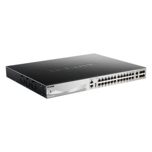 Switch Gestionable L3 D-link Stackable Dgs-3130-30ps/e 24p Poe (370w) Giga + 2p 10g + 4p 10g Sfp+ **** Caja Deteriorada****