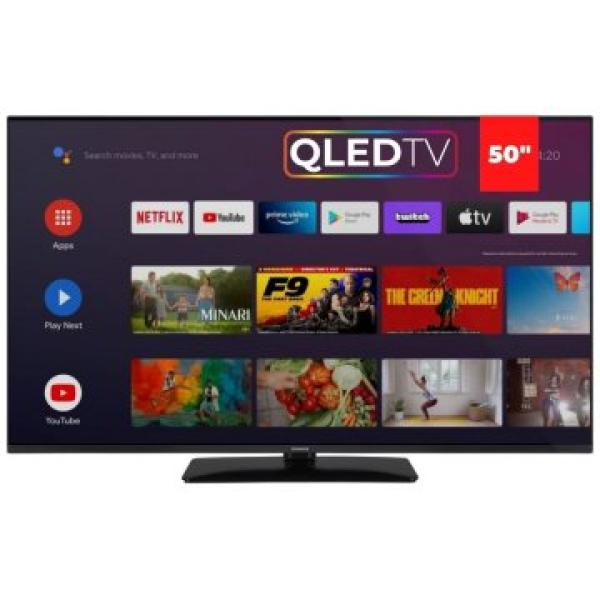 Televisor 50" Aiwa Qled-850uhd-slim 4k Smart Tv Android Dvbt2 2x10w 3xhdmi 2xusb Wifi/lan Ok Google Mirashare Chromcast