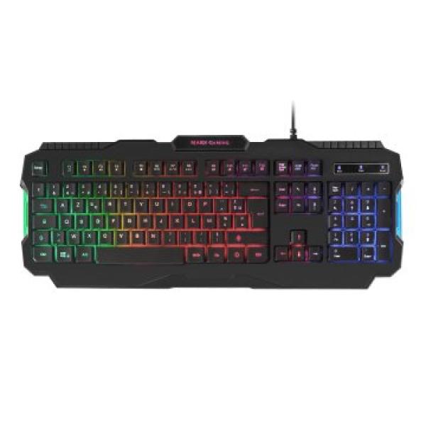 Teclado Mars Gaming Mrk0 En Frances Compacto Y Ligero Anti-ghosting Logitud Cable 3m Usb