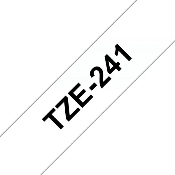 Cinta Laminada Original Brother TZe-241/ Blanco