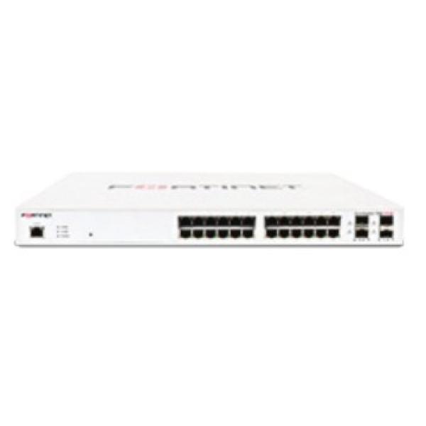 Switch Gestionable Fortinet Fs-124e-fpoe L2+ 24xge Rj45 Poe Max 370w 4xge Sfp 256 Mb Ddr3 Montaje Rack Ventilador