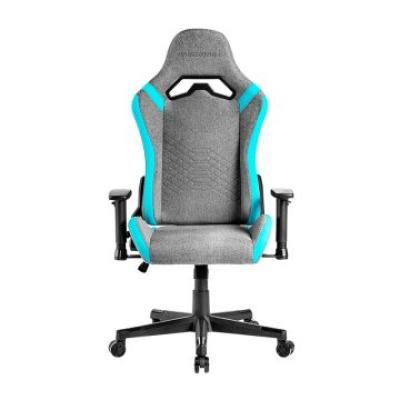 Silla Gamer Mars Gaming Mgcprofbl Gris Con Detalles Azul Brazos