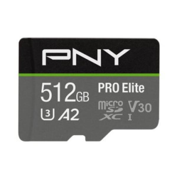 Memoria Sd Micro 512gb Pny Elite Microsdxc Uhs-i Clase 10 100mb/s + Adaptador Sd P-sdux512u3100pro-ge