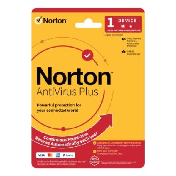 Norton Antivirus Plus 2gb Portugues 1 User 1 Device 12mo **l. Electronica