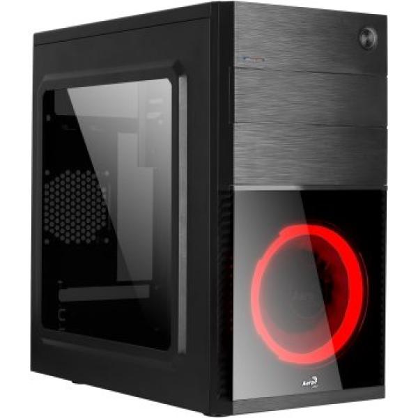 Caja Microatx Gaming Aerocool Cs-105 Ventilador Frontal Red 1xusb3.0+1xusb2.0 Vga Hasta 240mm Color Negro