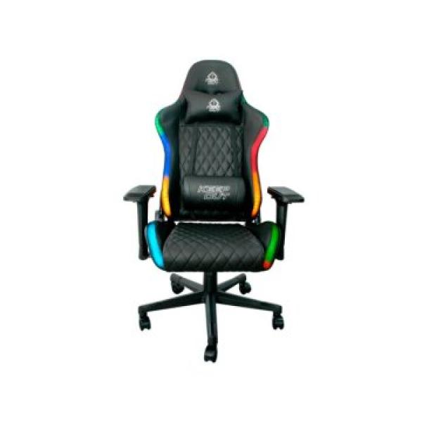 Silla Gamer Keep Out Xspro-rgb Color Negro Con Laterales Con Iluminacion Rgb Base De Metal Apoyabrazos 4d