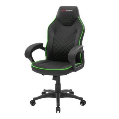 Silla Gamer Mars Gaming Mgcx One Negra Con Detalle Linea Verde