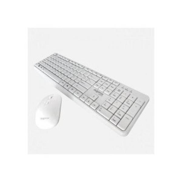 Pack Teclado Y Mouse Wireless Approx Mx335w 2.4ghz Usb Approx Color Blanco