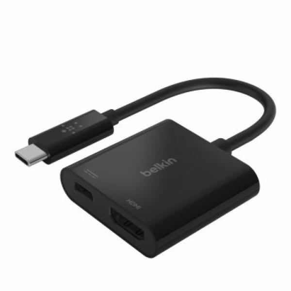 Adaptador Belkin Avc002btbk Usb-c A Hdmi + Carga 60w Color Negro