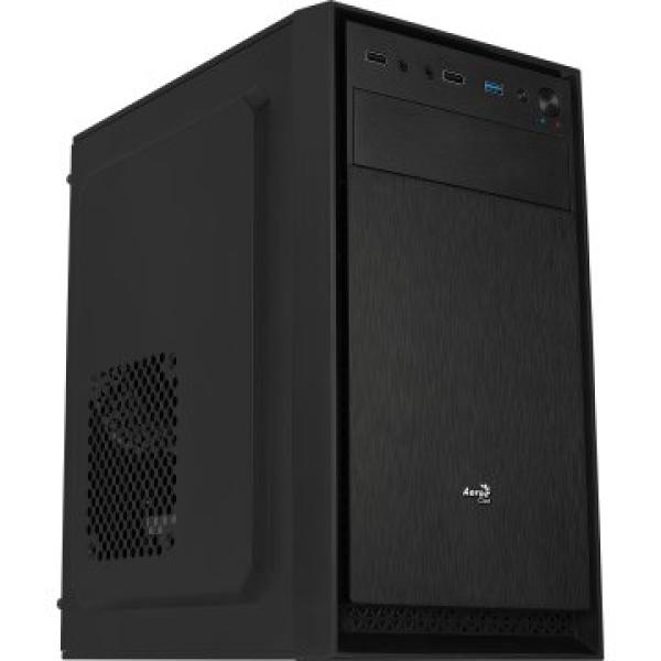 Caja Microatx Aerocool Cs-104 Frontal Con Diseño De Aluminio Pulido Con 1 Bahia De 5.1/4 Incluye Un