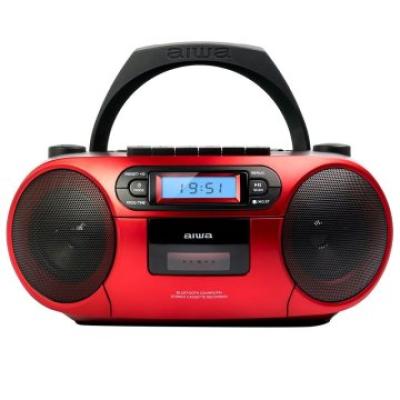 Radio Cd Bluetooth Portable Aiwa Boombox Bbtu-550 Red 6w Rms Bt